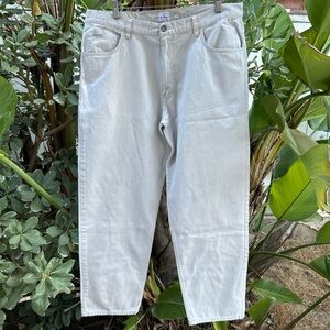 Vintage 90s Calvin Klein Beige Twill Pants 36x30 Made in Malaysia